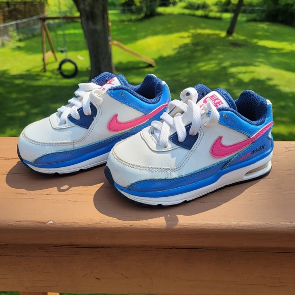 Nike Shoes | Air Max Nike White Pink Blue Toddler Sz 7 | Poshmark